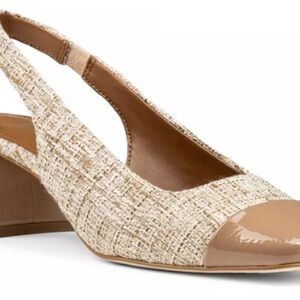 Donald J. Pliner Beige and Tan Wedges